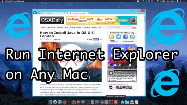 internet explorer 11 on mac
